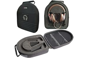 V-MOTA TDG walizka na słuchawki pudełka do Audio-Technica ATH-DSR9 ATH-M50X ATH-M50 ATH-M70x ATH-WS1100 ATH-WS550 ATH-WS770 ATH-MSR7 ATH-DSR7 ATH-M40X ATH-M30X zestaw słuchawkowy, Czarny, Retro