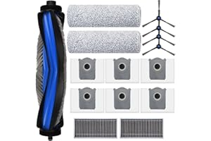 Akcesoria do ECOVACS DEEBOT X8 PRO Omni/ECOVACS DEEBOT X8 Omni, JKOISL 1 x główna szczotka rolkowa 6 worków na kurz 4 x szczotki boczne 2 filtry 2 x ściereczki do mopa, części zamienne, zestaw