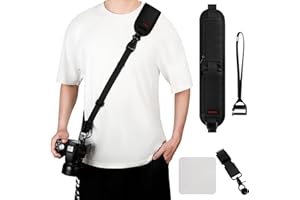 LETREEN Camera Shoulder Strap, Anti-slip Camera Straps for DSLR, Camera Strap Quick Release and Safety Tether, Adjustable Camera Sling Strap for DSLR Camera