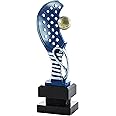 PALLART 7445 – 2 Trophy with Sports Design P Padel Racket cforwardslashcorrea and Ball 26 cm, Blue, One Size