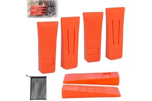 Intckwan 6 Pièces Coin D'Abattage pour TronçOnneuse avec Pointes pour un Abattage SûR, ABS Coins éclateurs pour jardinage avec Poche, Robuste et Durable, Outil Accessoire Pour Bûcheron (6 Pouces)