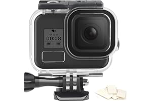 D&F Waterproof Housing Case for GoPro HERO 8 Black, 60M/197ft Dive Shell Box with Anti-Fog Inserts for Underwater Photograph