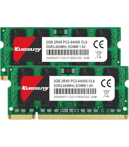 8GB 2x 4GB /2GB DDR2 800MHz PC2-6400S 200Pin SODIMM Laptop Mémoire RAM - Foto 8