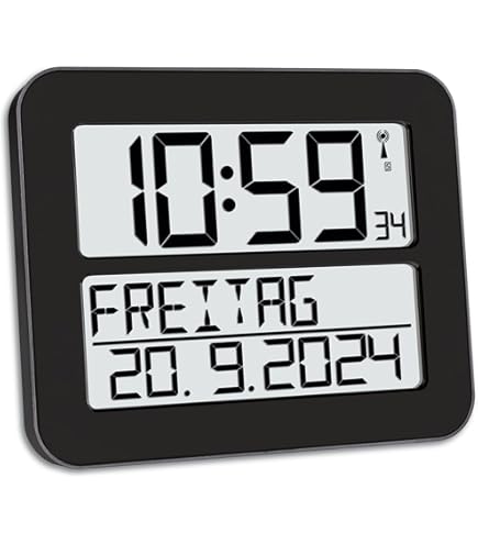 Radiogestuurde klok met kalender Radiogestuurde klok met kalender