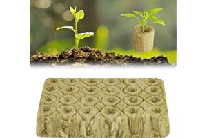 XCRPRT 24 Stück Steinwolle Würfel, Steinwolle Set, Steinwolle Grow Anzucht Anzuchtmatte, Bodenlos Hydrokultur Anzuchtmatte, Rockwool Cube, Steinwollwürfel für Stecklinge, Klonen, Anzucht 2 * 2.7cm