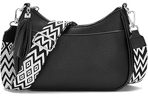 JSDOST Kleine Handtasche Damen Schwarz Umhängetasche Damen klein Crossbody Bag Damen Mit Verstellbarem Breitem Schultergurt