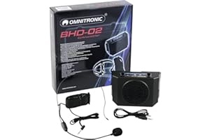 OMNITRONIC 057374 BHD-02 Belt Amplifier – Black