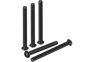 DTGN M6-1x65mm Button Head Socket Cap Screws - 10Pack - Good for Road Bicycle, Mountain Bike, Auto, Motorcycle - Carbon Steel Black Oxide - Hex Drive Fasteners