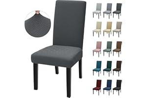 Ystyle Fundas Sillas De Comedor Pack 4, Fundas Sillas Ajustables, Funda para Sillas Elástica, Funda para Silla, Funda Protectora Sillas, Fundas Decorativas Sillas Altas, Gris
