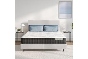 Avenco Materasso 160x190, Materasso Matrimoniale in Schiuma di Bambù, Tessuto Riempito con Gel Memory Foam Traspirante, Supporto Perfetto Si Adatta al Corpo e Migliora il Sonno