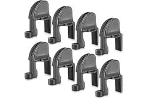 Sanwuta 8 Pcs Boat Fender Clips Adjustable Rail Fender Cleats Quick Adjust Pontoon Boat Rail Fender Hanger/Holders Pontoon Boat Accessories for Bumpers, Grey