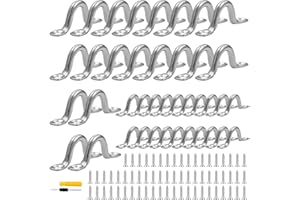 xianzhanEU 40 Pezzi Placca Occhiello Eye Piastra in Acciaio Inox, 40mm/60mm Gancio da Muro Piastra, con Cacciavite e 80 Viti, per Kayak Canoa, Kayak Canoe Rigging