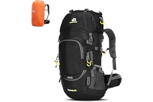 Lixada Backpacking Rucksack Trekkingrucksack 60L Herren Damen Wanderrucksack Wasserdicht Mit Regenabdeckung, Für Bergsteigen, Klettern, Trekking, Sport, Reisen, Camping