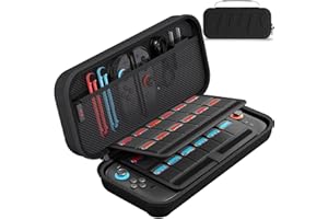 SOUNIX Etui do Przenoszenia dla Nintendo Switch 2 (2025) 7,9 Cala, Twarda Skorupa Przenośna Torba Bodróżna z 24 Gniazda na Karty do Gry i Woreczek na Akcesoria, Czarny