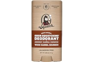 Dr. Squatch Natural Deodorant for Men – Wood Barrell Bourbon – Odor-Squatching Men's Deodorant Aluminum Free (2.65 oz)