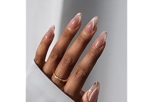 BTArtbox Press On Nails Almond - 30 Pcs Cat Eye False Nails with 3D Sculpting Metallic Design, Medium Stick On Nails for Women, Supremely Fit & Glossy Fake Nail Kit in 15 Sizes, Knightshield