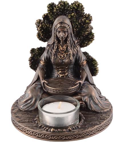 Bougeoir Féminin Arbre Nature - Nemesis Now - Résine Peinte Main - 19 Cm - Déco Gothique Et Nature