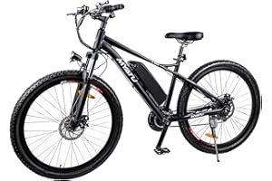 ‎MYATU Myatu E-Bike 27.5 Zoll E-Mountainbike Abnehmbarer 36V 12.5Ah Akku 250W Motor Elektrofahrräder LCD Display Doppelscheibenbremse Shimano 21-Gang Ausdauer 40-70km E Bike Herren Damen
