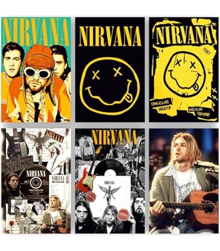 Kurt Cobain Nirvana Poster - 12x18 inch Wall Poster 170 GSM Paper