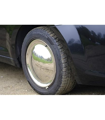 Hansen Styling Parts Set di 4 copricerchi da 16 pollici, in acciaio inox, specifici per veicoli e camper pneumatici