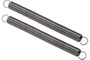TOP-VIGOR 2Pcs Extension Compressed Spring, 1mm Wire Dia, 10mm OD, 120mm Free Length Durable Steel Compression Springs, Small Dual Hook Extended Tension Springs