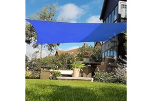 Green Bay Sun Shade Sail Outdoor Garden Patio Party Sunscreen Awning Canopy 98% UV Block Square Blue With Free Rope(3x3m)