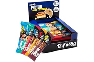 Barritas de Proteínas, Corny Protein,Soft y Crunchy Mix,13,5 gr de Proteínas, 0% Azúcares Añadidos, Ayudan al Desarrollo y Recuperación de la Masa Muscular - Pack 12x45g, Taste the Power