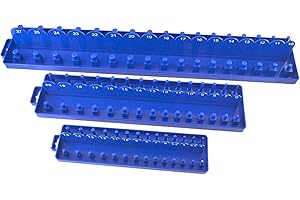 AB TOOLS-TOOLZONE 3pc ABS presa in plastica Vassoio porta metrica imposta da 1/4", 3/8", 1/2" rampa dr TE834