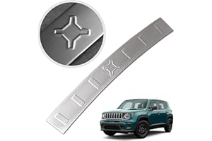 Chromemaster | Protezione Paraurti Posteriore Compatibile Con Jeep Renegade Dal 2014 | Acciaio Inossidabile INOX Spazzolato, Argento Opaco | Protegge La Vernice