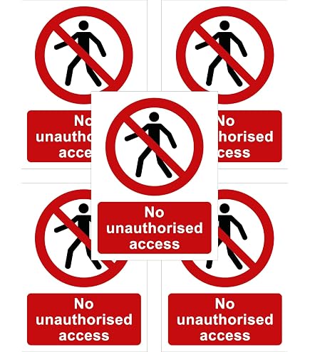 Viking Signs Verbotsschild – „No Unauthorised Persons Allowed“ Auf Hartplastik