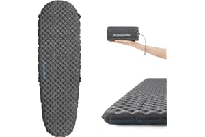 Naturehike Materassino Gonfiabile Ultraleggero da Campeggio 5,8R/3,5R, Durevole, Portatile, Materassino Gonfiabile Singolo per Trekking, Escursionismo, Alpinismo, Zaino in spalla, Viaggi, All'aperto