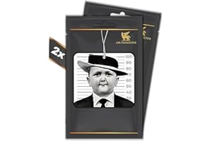 R&M ORIENT DON Patron Hasbulla zestaw 2 odświeżaczy powietrza – oryginalny produkt licencjonowany drzewko zapachowe do samochodu, zabawny, automatyczny dozownik zapachu do samochodu – Mini Khabib (WATERMELON)