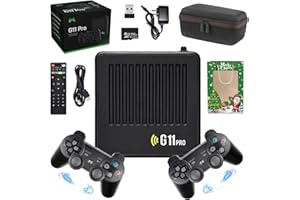 RUILEYOU Retrowave G11 Pro, G11 Pro Konsole, Portable Plug and Play Gaming Console, 100,000 Games 4K, Ausgestattet mit 2 drahtlosen Controllern, Gift for Men, Husband (256G)