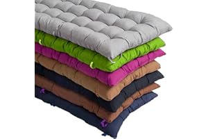KYMMPL Cotton Bench Cushion 8cm Thick Warm Bench Seat Cushion Pad,Thick Seat Cushion Long Bench Cushion Pad for Home Garden Swing Patio (80 * 40 CM,Black)