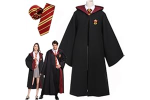 WGVSVLK Robe de mage, cape fait avec Gryffondor, cape Serpentard, cape Serdaigle, cape Poufsouffle, Costume de Cosplay de Poudlard (S/M/L/XL)