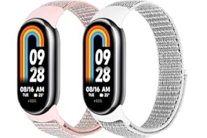 SHIJZWD 2 Pezzi Cinturino in Nylon Compatibili con Xiaomi Mi Band 10/9/8, Cinturini Sportivo Nylon Elastico Regolabili Bracciale di Ricambio per Xiaomi Smart Band 10/9/8 Donna Uomo