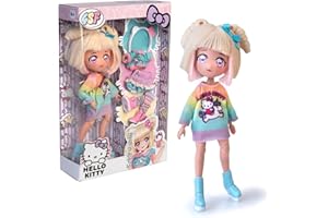 Hello Kitty 4SF Famosa Manga Fashion Unicorns, Japanese Fashion Doll, Figure of 19.5 cm with 15 Points of Articulation, Includes Ra-Ra Skirt, Leg Warmers and Headband with Ears, (HKTF2000)