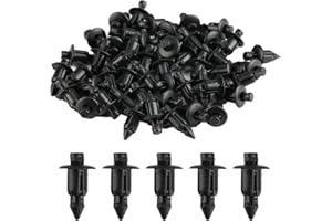 ICYWINK 50 Pièces Rivet en Plastique 6mm vélo Carénage Garniture Panneau Fixations Pinces Remplacement, Clips de Fixation pour Yamaha, Suzuki, Kawasaki