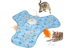 LURICO Interaktives Katzenspielzeug Selbstbeschäftigung, Elektrisches Katzenspielzeug Interaktiv mit 3 Intelligenten Modi, intelligenzspielzeug für Katzen für aktive Wohnungskatzen