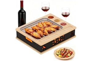 ‎VICALO Vicao BBQ Warmhalteplatte, Edelstahl Grill Plate Wärmebehälter für Speisen, Grillgut Stövchen, Speisenwärmer Warmhaltebehälter für Grillparty