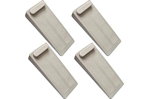 MERCURYAL Topes Para Puertas - Cuña Puerta de Goma Antideslizante para la Protección de Pared y Muebles - Door Stopper - Tope de Puerta - Sujetapuertas - Cuña Puertas Suelo (4 Unidades, Gris)