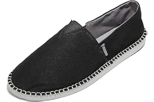 Qomo goose Espadrilles für Damen Herren Low-Top Leinenschuhe Flacher Slippers Klassisch Slip-On Segeltuchschuhe Gr.35-47