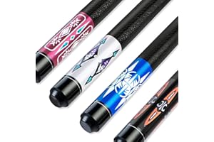 Lotmusic Billard-Queue-Set, 1/2 geteilt, abnehmbare Billardqueue-Sticks, Gewicht 510-595 g, Hartholz, Kanada-Ahorn, Pool-Queue-Stick für Billard-Fans