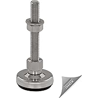 Schwaderer Maschinenfüße Edelstahl 4er-Set - Höhenverstellbar M8x80 - Max. 300 Kg Belastung