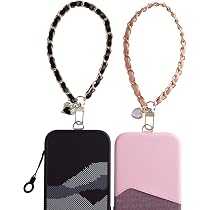 Chaîne Perle Pour Téléphone Portable - Dragonne Bracelet Rose Clair, Compatible Tous Smartphones