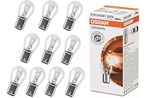 JURMANN 10x Osram P21/5W 12V BAY15d 7528 Standard Weiß Parklicht Rückfahrlicht Bremslicht Hecklicht Ersatz Halogen Auto Lampe E-geprüft