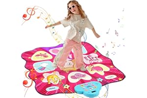 ZWOOS® Tanzmatte Kinder für von 3–12 Jahren, Wiederaufladbares Kindertanzmatten, Einstellbare Lautstärke, rutschfest, Kinder, Perfekt für Familientreffen und Indoor-Aktivitäten
