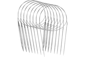 Unvtap Rundstricknadeln Set 80cm aus Edelstahl - 8 Stück für Webprojekte, 2/2,5/3/4/5/6/7/8mm