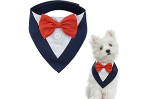 KUOSER Chusta dla psa, chusta na szyję dla psa, na Boże Narodzenie, muszka dla psa, muszka dla psa, chusta na szyję dla dużych psów, czarna XS