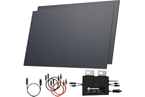 Centrale de balcon Solarway 870W Prise complète 800W - Sortie 600W/800W réglable - 2 x modules JaSolar 435W Full Black - 1 x onduleur Deye avec APP & WiFi - Plug & Play (sans support)